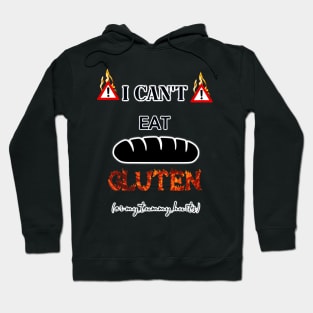 i cant eat gluten or my tummy hurts meme shirt Hoodie